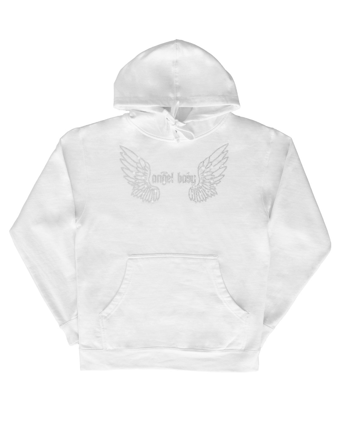 rhinestone angel baby hoodie