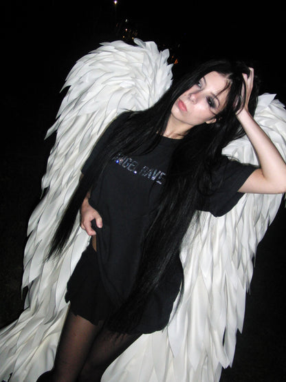 rhinestone angel rave tee