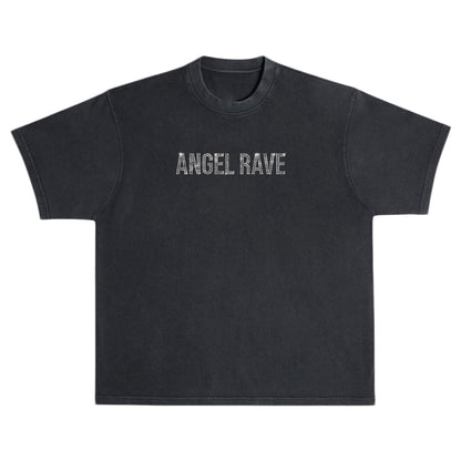 rhinestone angel rave tee